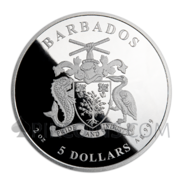 Ocean Lost Treasure 5$ 2oz Barbados 2024