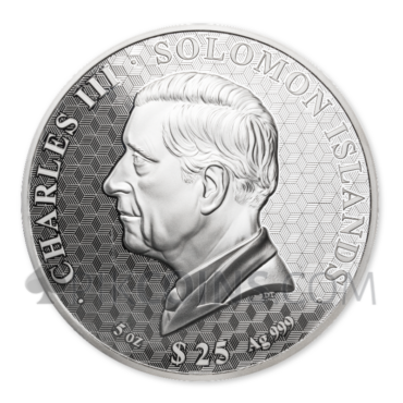 Year Of The Snake - Lunar Year 25$ 5oz Solomon Islands 2024