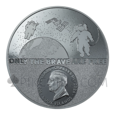 Astronaut - Real Heroes 100$ 1kg Cook Islands 2024