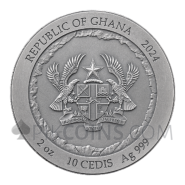 Rushmore - Rock-cut Monuments 10 cedis 2oz Republic of Ghana 2024