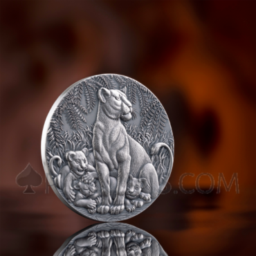 The Grace Of Lioness - Circle of Life 2000 Francs CFA 2oz Republic of Cameroon 2024