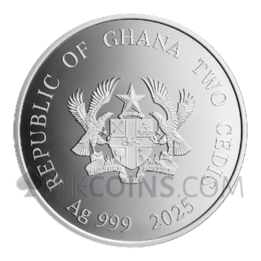 Year Of The Snake - Lunar Year 2 Cedis 0.5oz Republic of Ghana 2025
