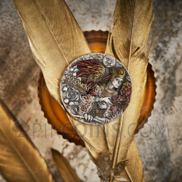 Alkonost - Slavic Bestiary 2000 Francs CFA 3oz Cameroon 2023