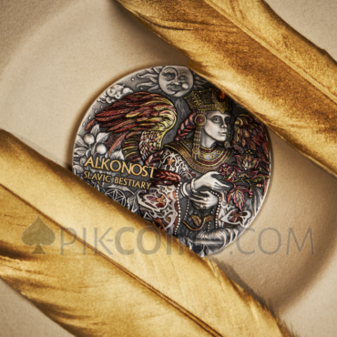 Alkonost - Slavic Bestiary 2000 Francs CFA 3oz Cameroon 2023