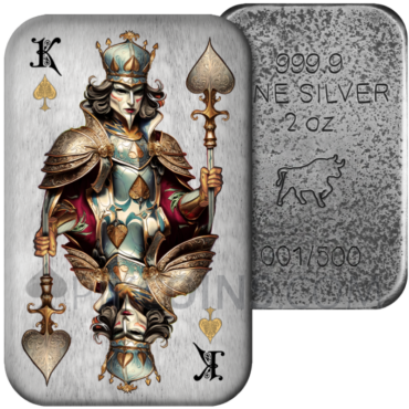 King of Spades - Poker Cards - Cast Bar 2oz 2024
