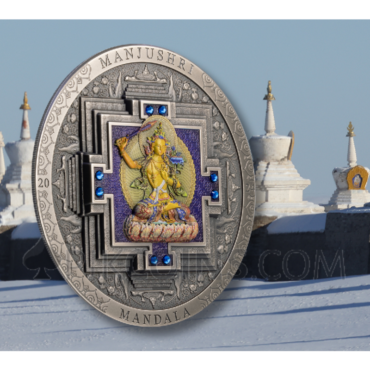 Manjushri Mandala Color & Crystals – Archeology & Symbolism 2000 Togrog 3oz Mongolia 2024
