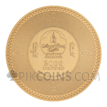 Manjushri Mandala Gilded – Archeology & Symbolism 2000 Togrog 3oz Mongolia 2024