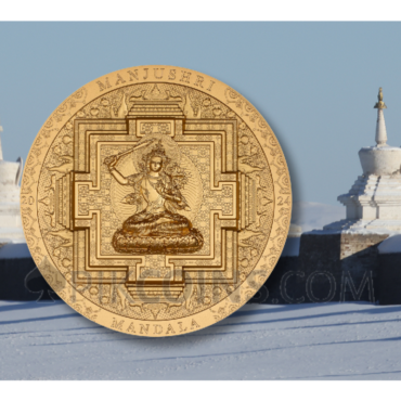 Manjushri Mandala Gilded – Archeology & Symbolism 2000 Togrog 3oz Mongolia 2024
