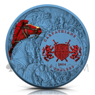 Red Horse Space Edition - Four Horsemen of the Apocalypse 5 Thalers 1oz Carpathian 2024