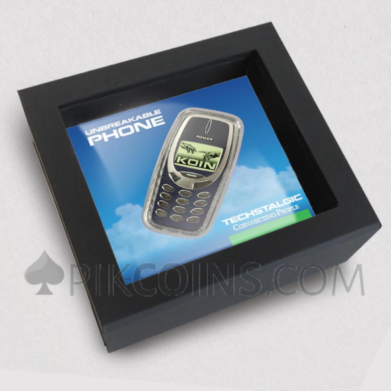 Unbreakable Phone Colored & Gilded - TechStalgic 2$ 2oz Niue 2025 - Image 3