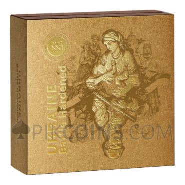 Ukraine - Battle Hardened 2.0 10 Cedis 2oz Republic of Ghana 2025