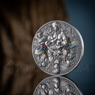 Ukraine - Battle Hardened 2.0 10 Cedis 2oz Republic of Ghana 2025
