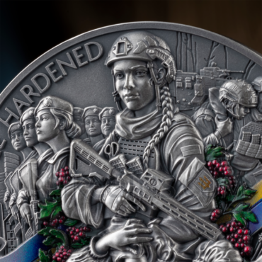 Ukraine - Battle Hardened 2.0 10 Cedis 2oz Republic of Ghana 2025