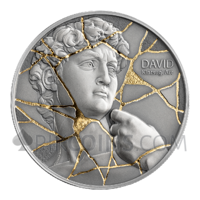 David - Kintsugi Art 2oz 2000 Francs CFA Cameroon 2025