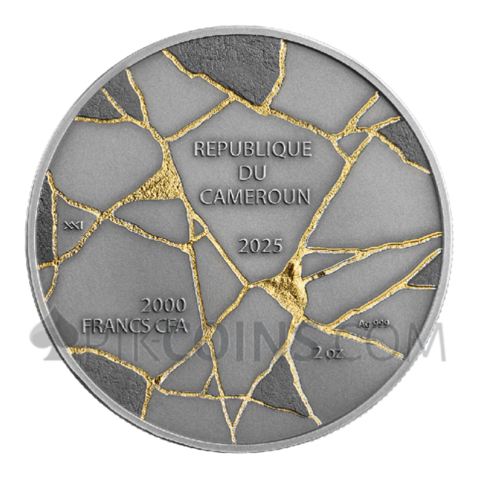 David - Kintsugi Art 2oz 2000 Francs CFA Cameroon 2025 - Image 2
