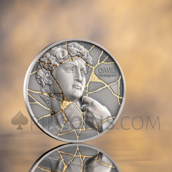 David - Kintsugi Art 2oz 2000 Francs CFA Cameroon 2025 - Image 4