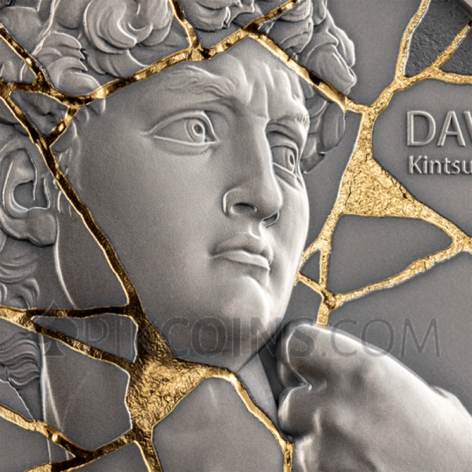 David - Kintsugi Art 2oz 2000 Francs CFA Cameroon 2025 - Image 6