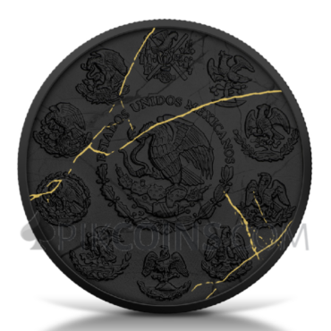Libertad – Black and Gold Marble 1 Onza 1oz Mexico 2024