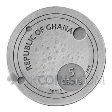 Space Cube | Muonionalusta - Cube Coin 2oz 5 cedis Ghana 2025