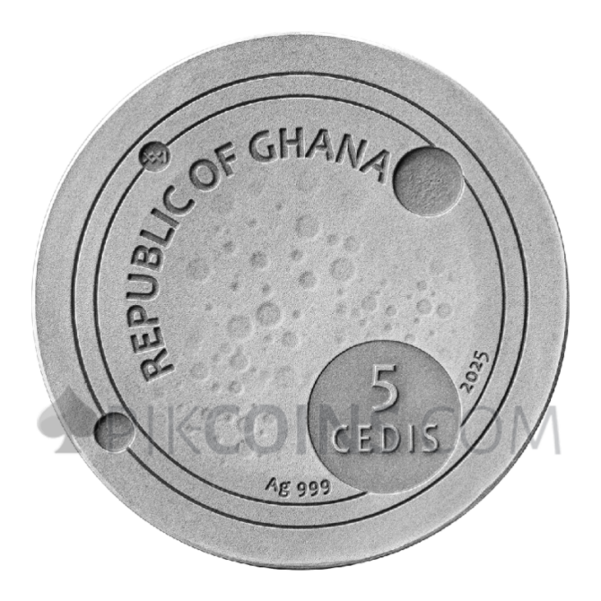 Space Cube | Muonionalusta - Cube Coin 2oz 5 cedis Ghana 2025 - Image 3