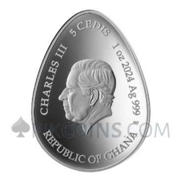 Svitanok - Ukrainian Pysanka 1oz 5 cedis Ghana 2024