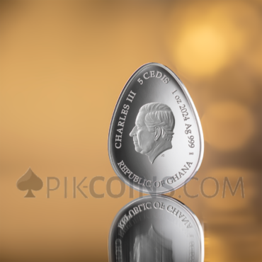 Svitanok - Ukrainian Pysanka 1oz 5 cedis Ghana 2024