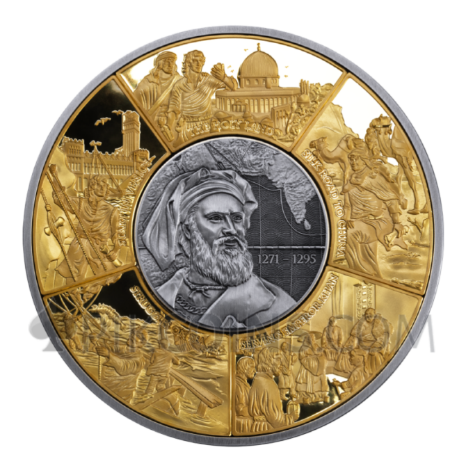 Marco Polo - Puzzle Coin 5oz 250 Francs CFA Djibouti 2025