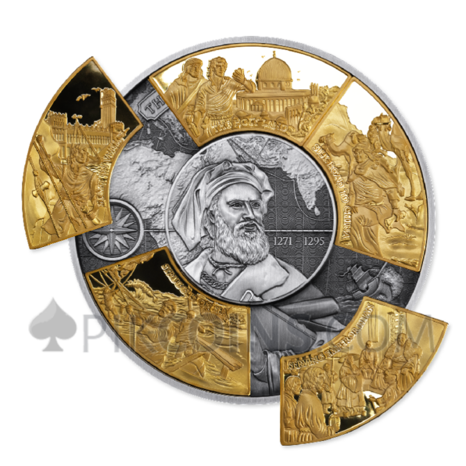 Marco Polo - Puzzle Coin 5oz 250 Francs CFA Djibouti 2025 - Image 3