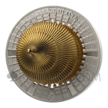 Temple Of Heaven - Exclusive Sculpture 3oz 5$ Samoa 2025