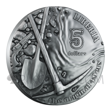 California Gold Rush 2oz 5$ Liberia 2025