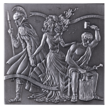 Greek Gods Silver Cube 1kg 500 Francs CFA Burundi 2025