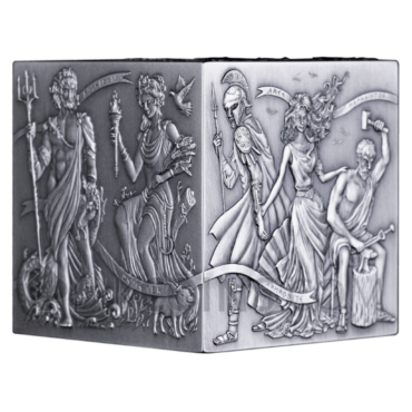 Greek Gods Silver Cube 1kg 500 Francs CFA Burundi 2025