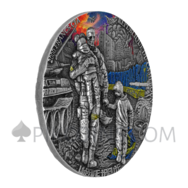 Ukraine Tribute 2oz 2000 Francs CFA Cameroon 2024