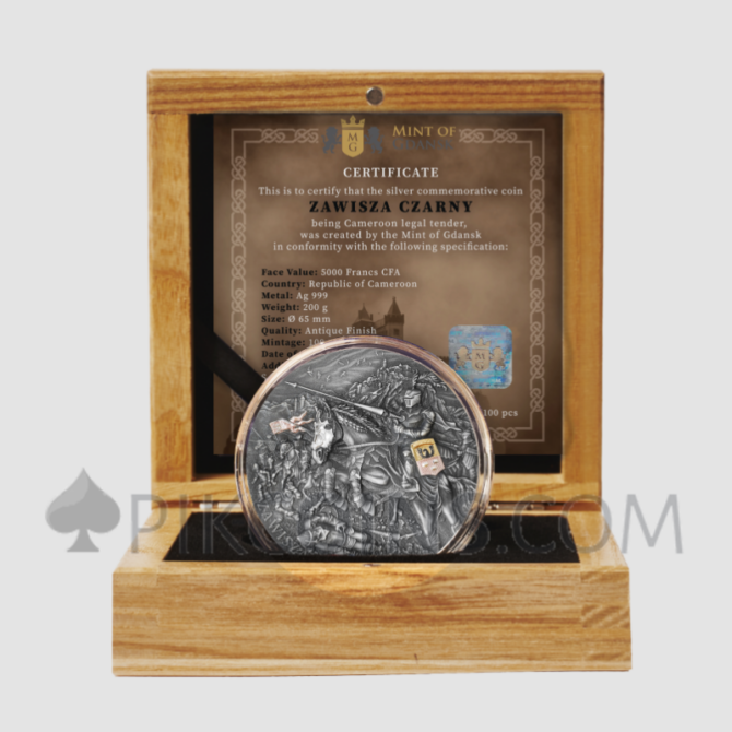 Zawisza The Black 200g 5000 Francs CFA Republic of Cameroon 2024 - Image 11