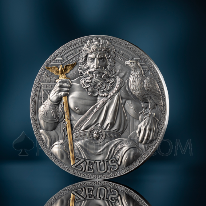 Zeus - Great Greek Mythology 3oz 3000 Francs CFA Cameroon 2025