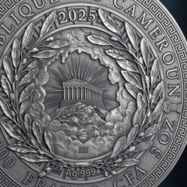Zeus - Great Greek Mythology 3oz 3000 Francs CFA Cameroon 2025