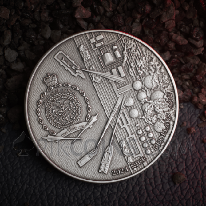 Fukushima - Human Tragedies 2oz 5$ Niue 2024 - Image 2