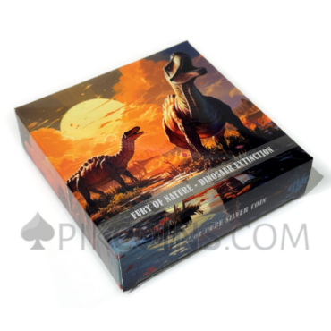 Dinosaur Extinction - Fury of Nature 2oz 10$ Palau 2024