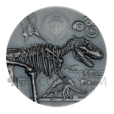 Dinosaur Extinction - Fury of Nature 2oz 10$ Palau 2024