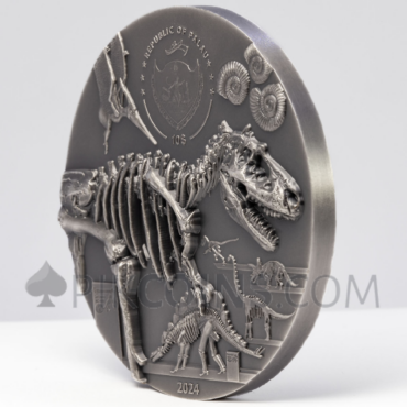 Dinosaur Extinction - Fury of Nature 2oz 10$ Palau 2024