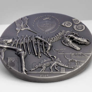 Dinosaur Extinction - Fury of Nature 2oz 10$ Palau 2024