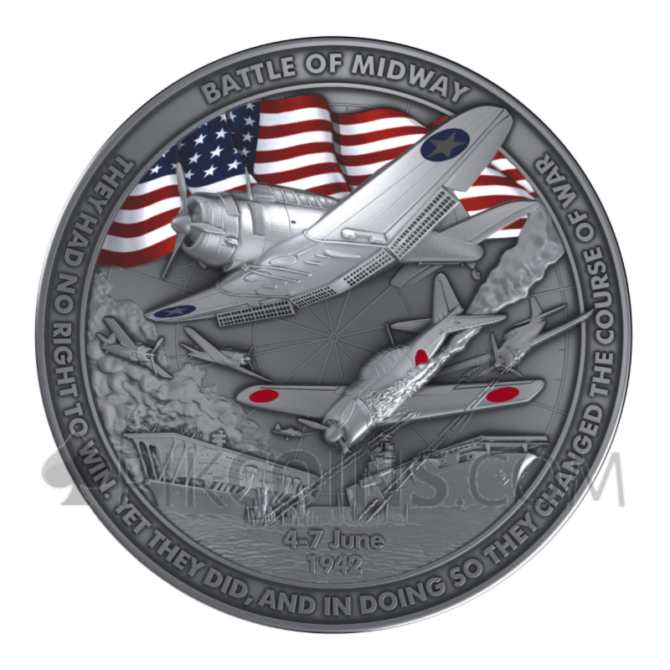 Battle Of Midway 2oz 5$ Liberia 2025