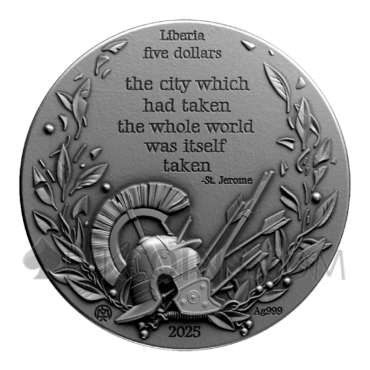 The Sack Of Rome 410 AD 2oz 5$ Liberia 2025