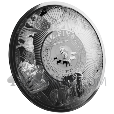 The Big Five Of Africa 1kg 1000 Francs CFA Djibouti 2025