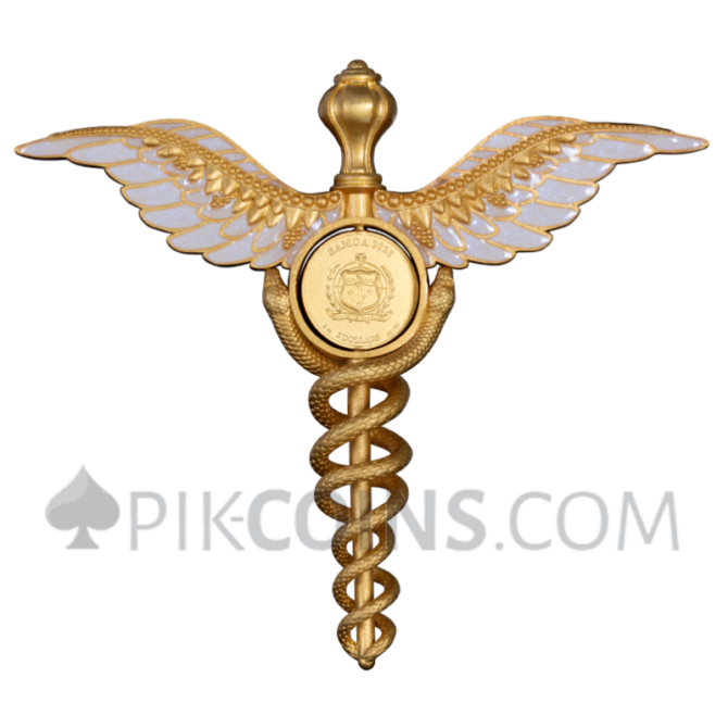Staff Of Hermes "Caduceus" 2oz 5$ Samoa 2025 - Image 4