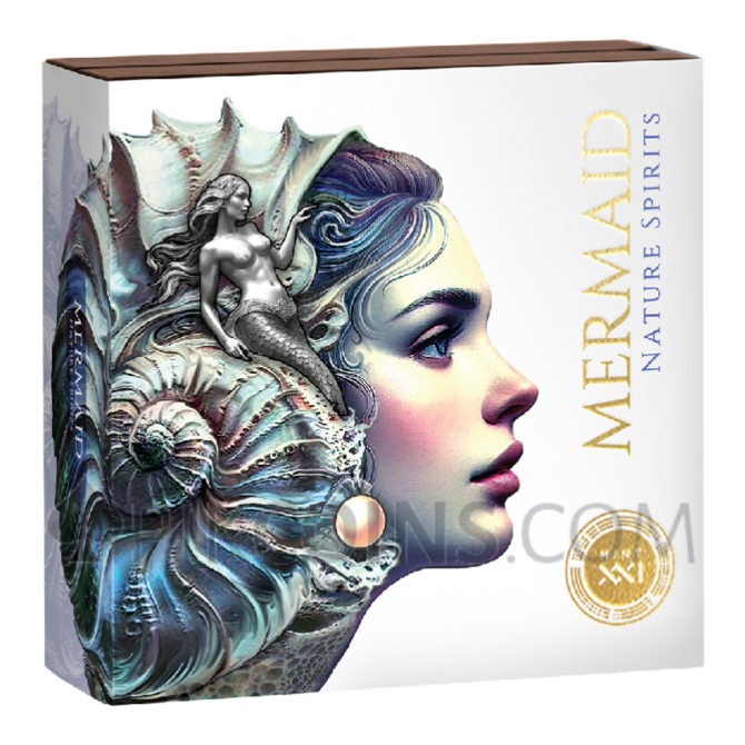 Mermaid - Nature Spirits 2oz 2000 Francs CFA Cameroon 2025 - Image 3