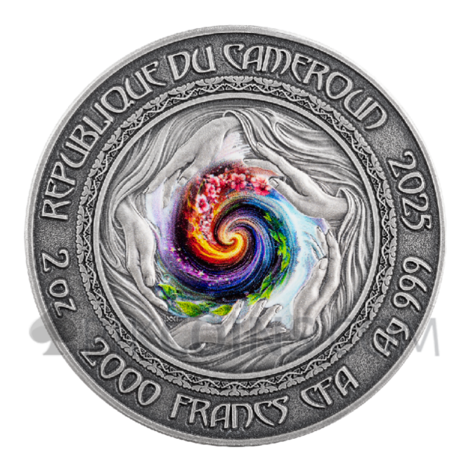 Mermaid - Nature Spirits 2oz 2000 Francs CFA Cameroon 2025 - Image 5