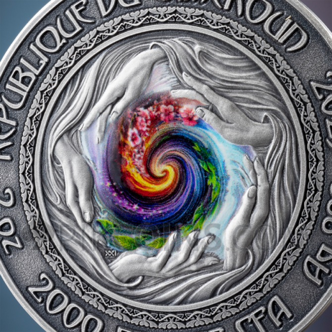 Mermaid - Nature Spirits 2oz 2000 Francs CFA Cameroon 2025 - Image 7