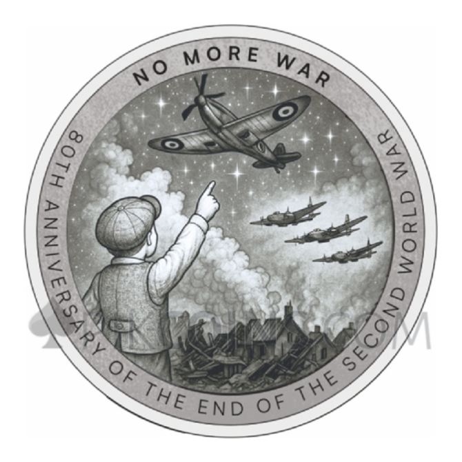American Eagle - 80th Anniversary Of The End Of World War II 1oz USA 2025 - Image 2
