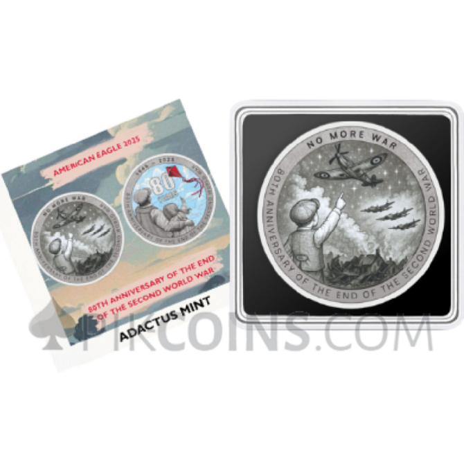 American Eagle - 80th Anniversary Of The End Of World War II 1oz USA 2025 - Image 7
